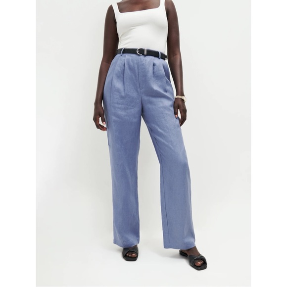 NWT Mason Linen Pants in Viola Size 8 - Picture 2 of 8